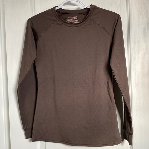 Unisex Brown Athletic Long Sleeve - Picture 1 of 4